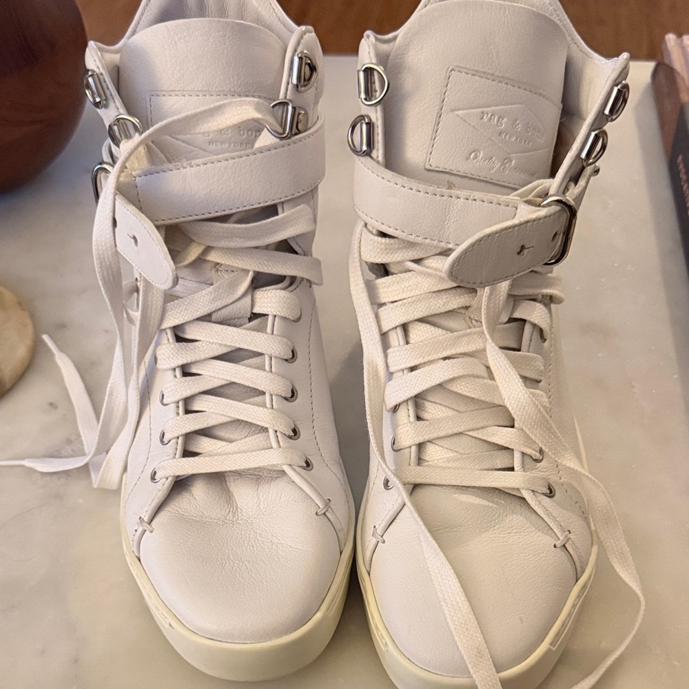 Rag & Bone Women's White High-Top Sneakers
